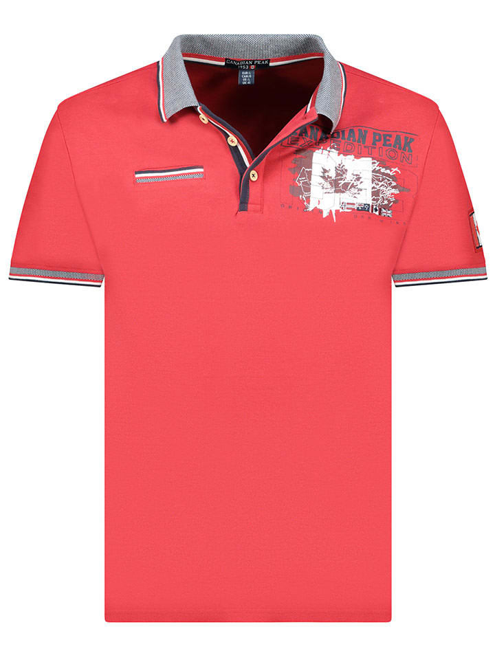 Canadian Peak Koszulka polo "Krusteak" w kolorze czerwonym rozmiar: S