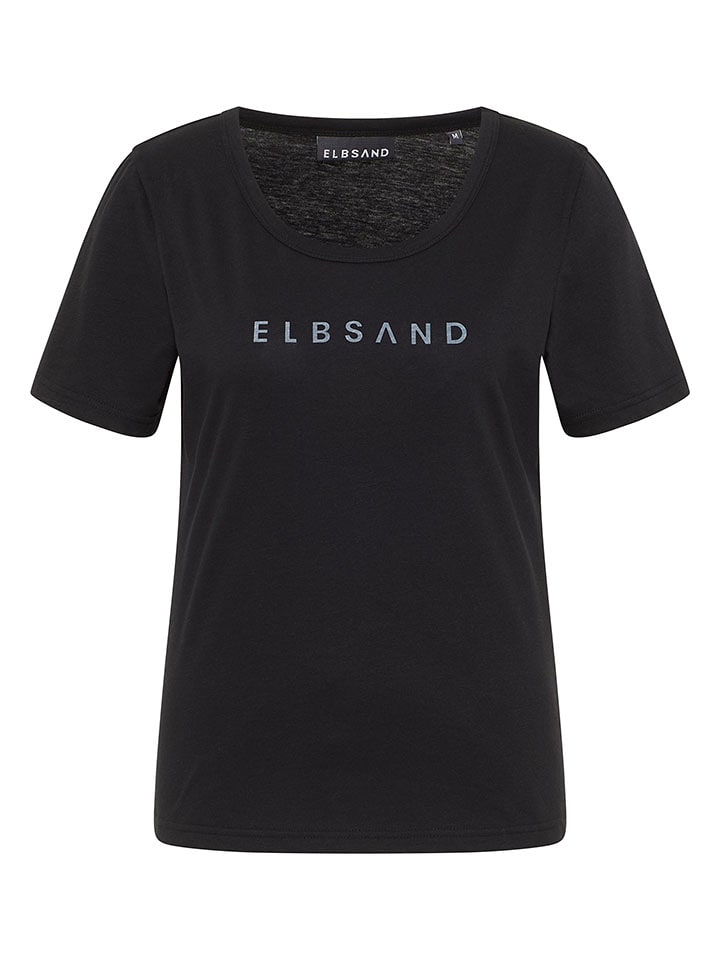 ELBSAND Koszulka "Loralie" w kolorze czarnym rozmiar: L