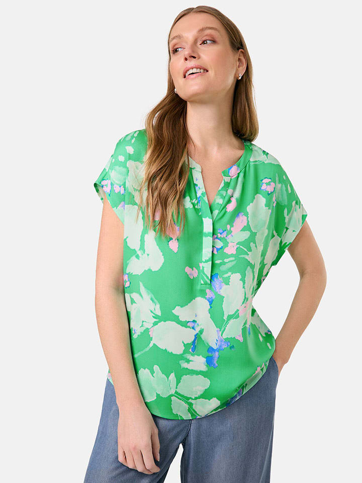 Gerry Weber Bluzka w kolorze zielono-kremowo-jasnoróżowym rozmiar: 40