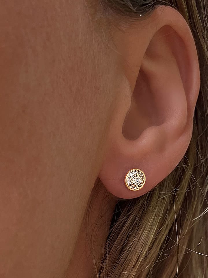 OR Carats Złote kolczyki-wkrętki z diamentami rozmiar: onesize