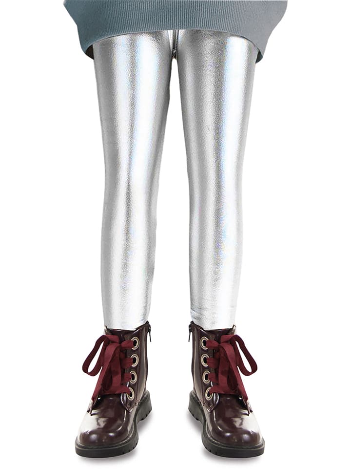 Denokids Legginsy w kolorze srebrnym rozmiar: 134
