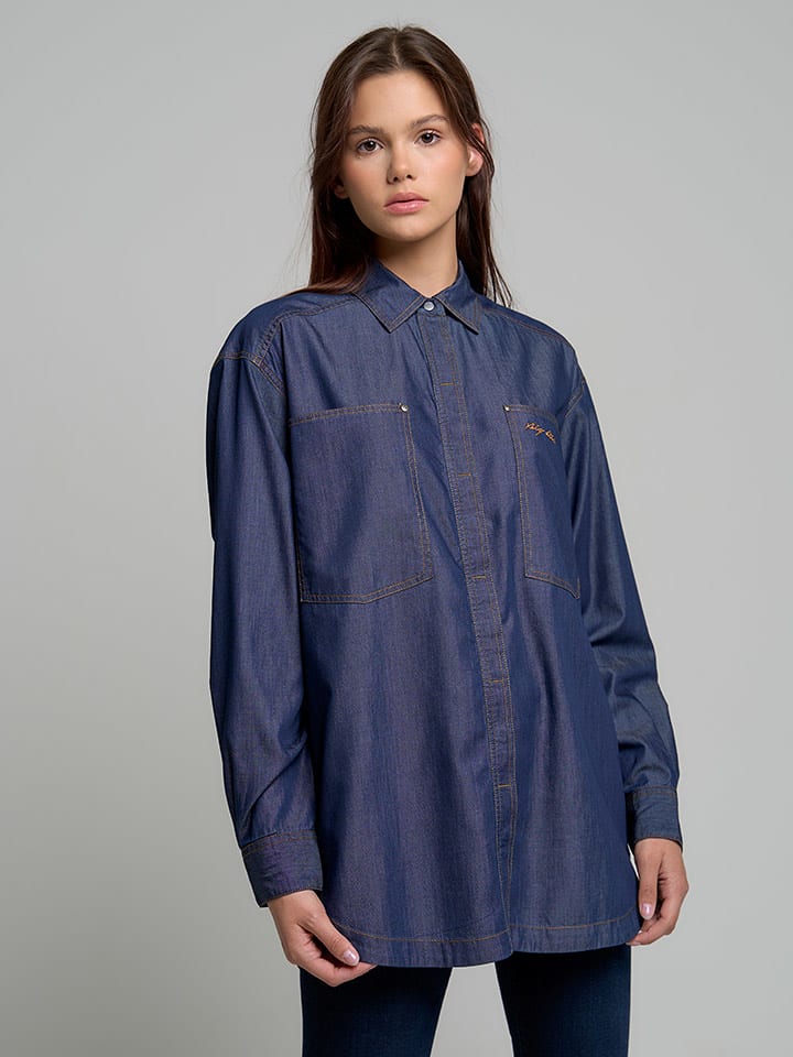 BIG STAR Koszula dżinsowa w kolorze granatowym rozmiar: S