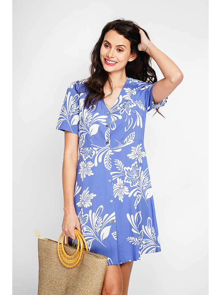 ASSUILI Sukienka w kolorze biało-błękitnym rozmiar: 40