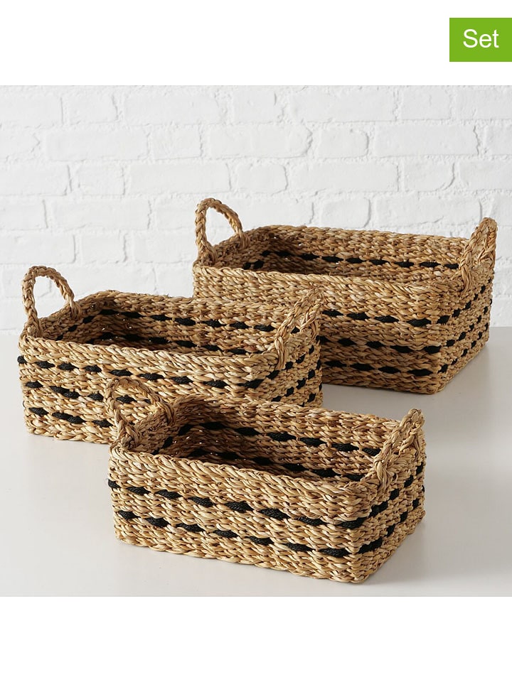 Boltze Kosze (3 szt.) "Bokar" w kolorze jasnobrązowym rozmiar: onesize