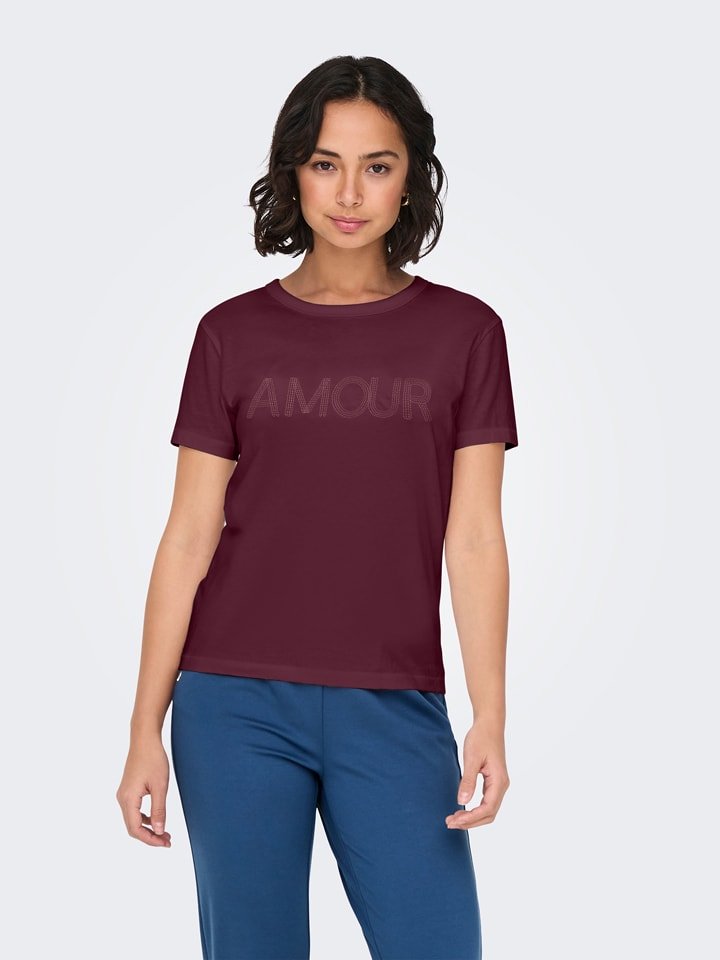 JDY Koszulka w kolorze czerwonym rozmiar: L