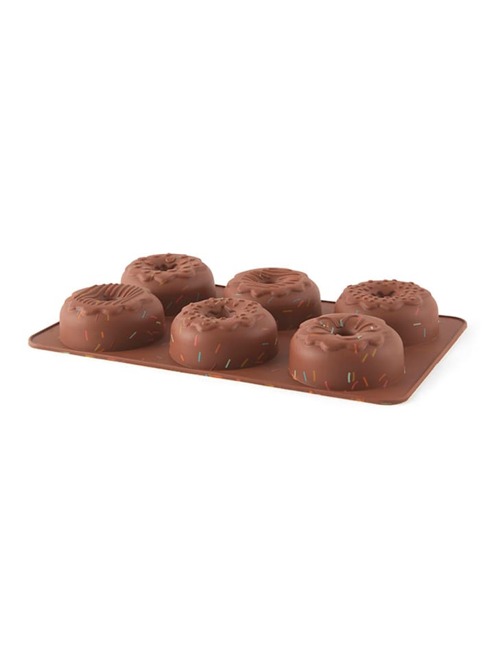 Trendy Kitchen by EXCÉLSA Forma "Donuts" w kolorze brązowym do pieczenia - 16,5 x 27,5 x 3 cm rozmiar: onesize