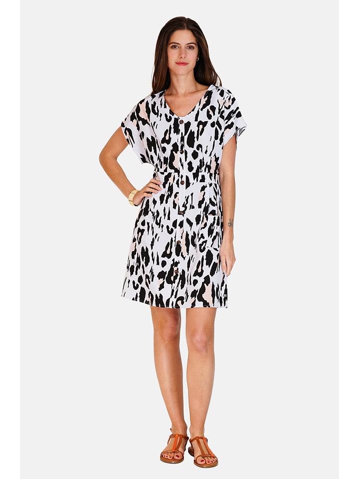 ASSUILI Sukienka w kolorze biało-czarnym rozmiar: 36