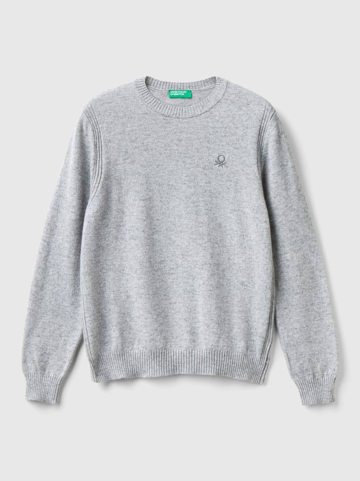 Benetton Sweter w kolorze szarym rozmiar: 130