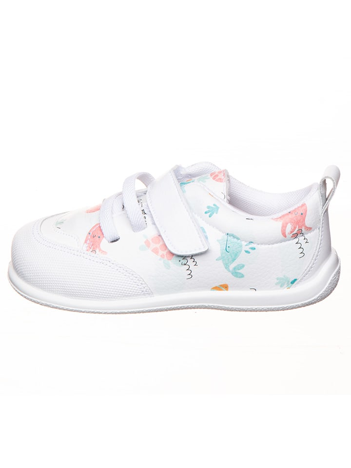 kmins Skórzane buty w kolorze białym ze wzorem do chodzenia na boso rozmiar: 22