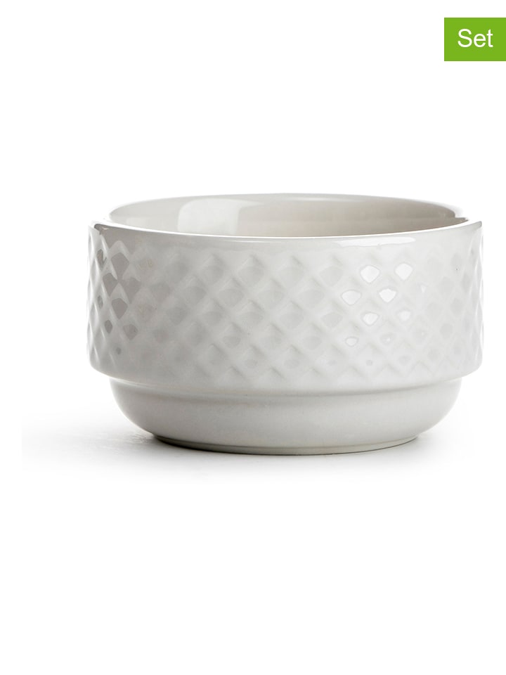 Sagaform Miski (6 szt.) "Coffee & More" w kolorze białym - wys. 7 x Ø 12 cm rozmiar: onesize