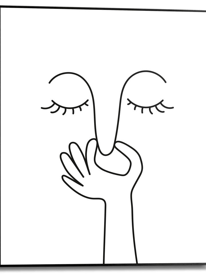 Orangewallz Druk artystyczny "Smelly" w ramce rozmiar: 40x50 cm