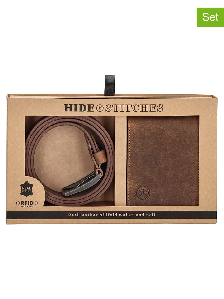 HIDE & STITCHES 2-częściowy zestaw w kolorze jasnobrązowym rozmiar: onesize