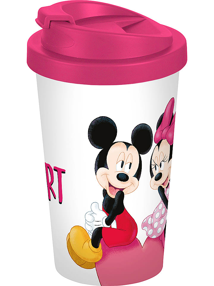 Disney Mickey Mouse Kubek w kolorze biało-różowym - 400 ml rozmiar: onesize