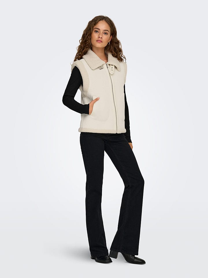 ONLY Kamizelka w kolorze beżowym rozmiar: XL