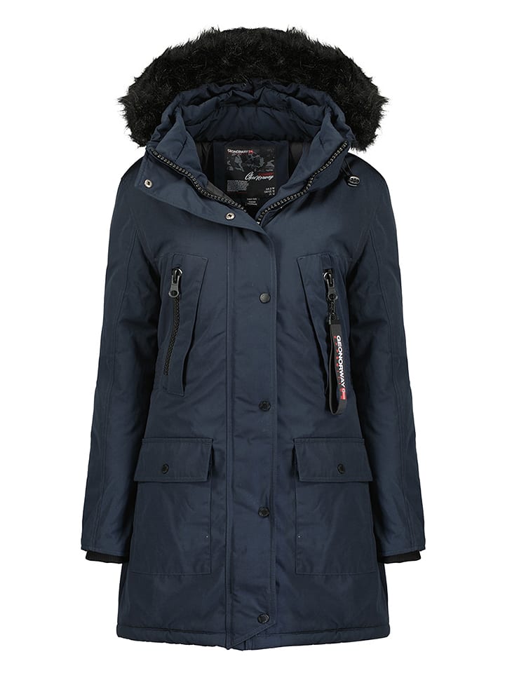 Geographical Norway Parka "Corta" w kolorze granatowym rozmiar: L