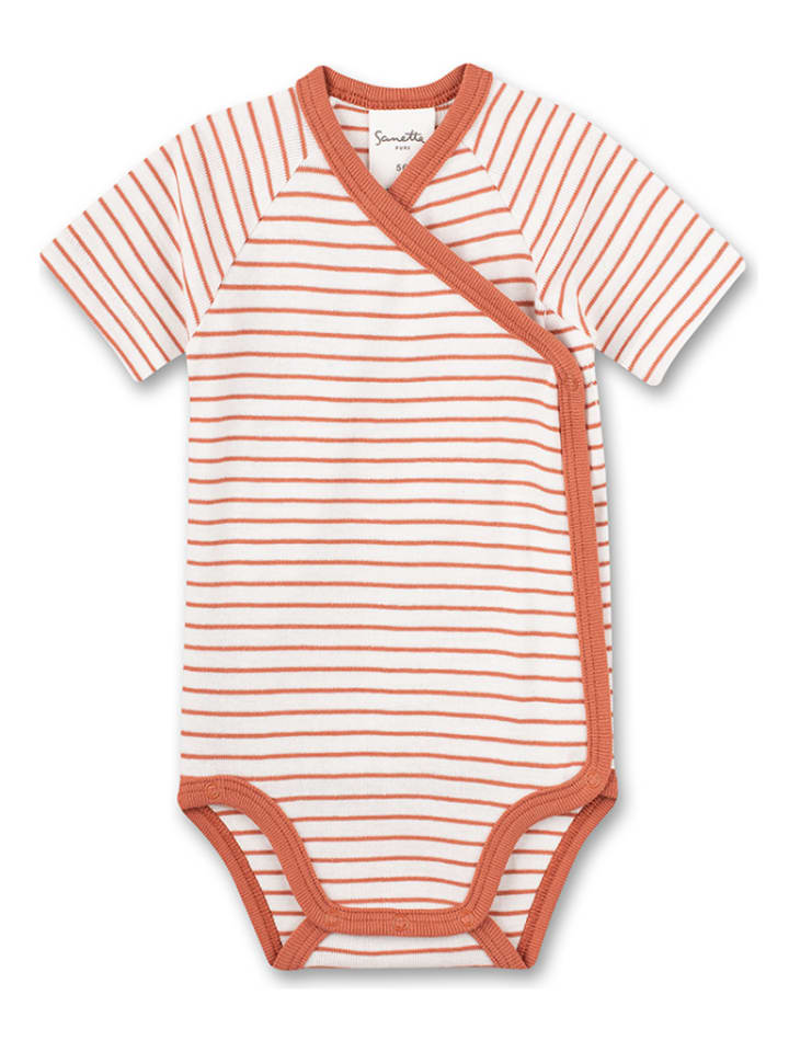 Sanetta Body w kolorze koralowo-białym rozmiar: 56