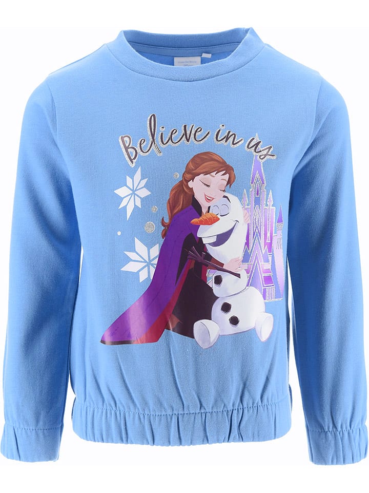 Disney Frozen Bluza "Kraina Lodu" w kolorze błękitnym rozmiar: 104