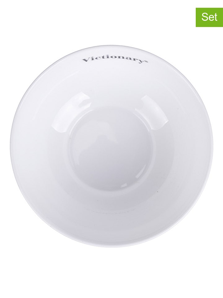 TINTEUNICHE Miski (6 szt.) "Victionary" w kolorze białym - Ø 13 cm rozmiar: onesize