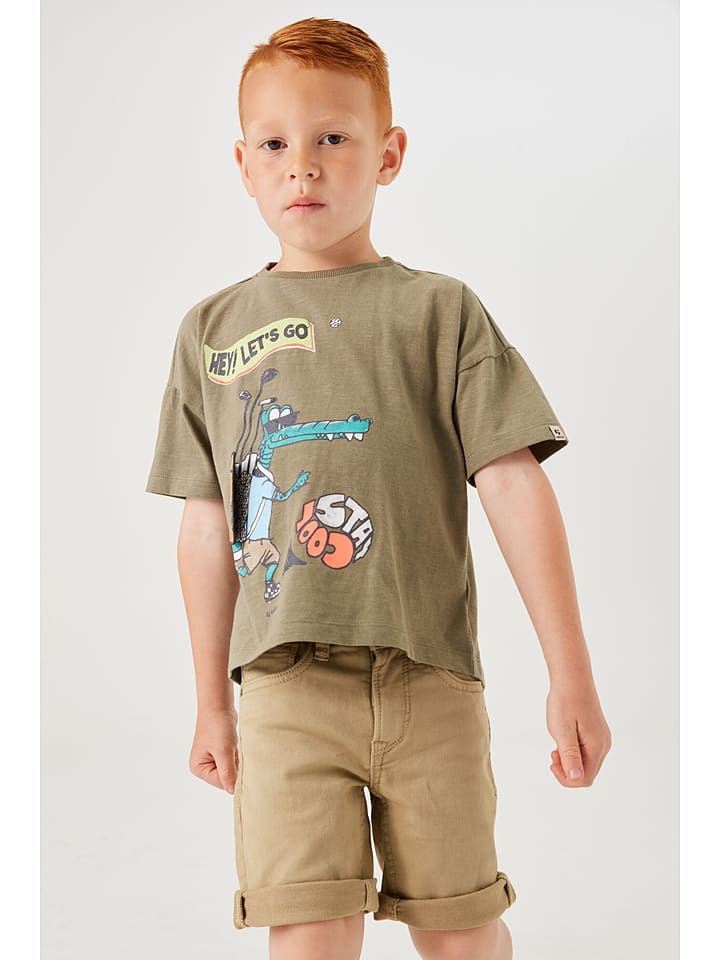 Garcia Szorty dżinsowe w kolorze beżowym rozmiar: 98