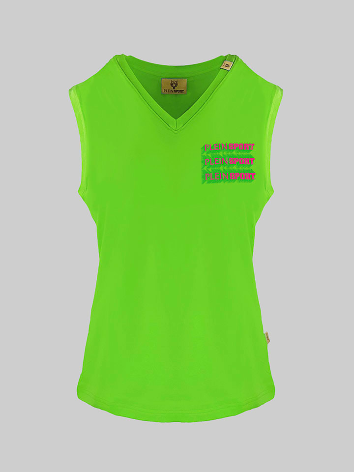 Plein Sport Top w kolorze zielonym rozmiar: M
