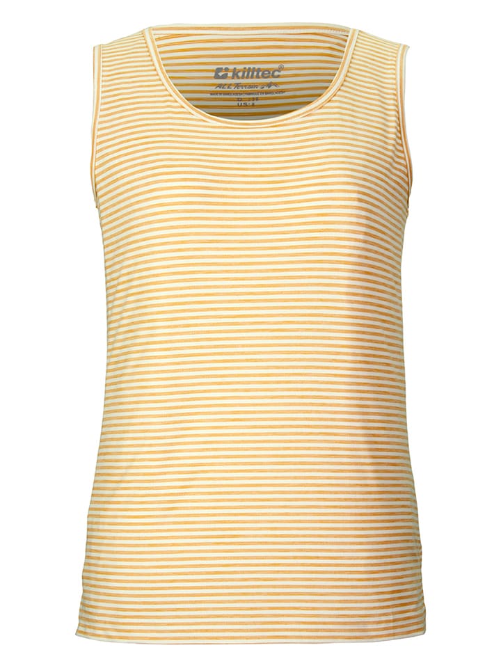 Killtec Top funkcyjny "KOS 63" w kolorze żółto-białym rozmiar: 42