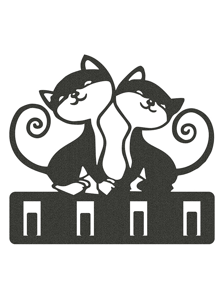 hippodino Wieszak ścienny w kolorze czarnym - 40 x 40 cm rozmiar: onesize