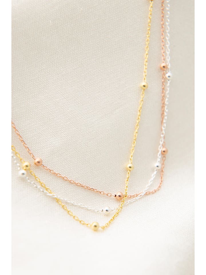 Lodie Silver Srebrny naszyjnik z elementami ozdobnymi - dł. 43 cm rozmiar: onesize