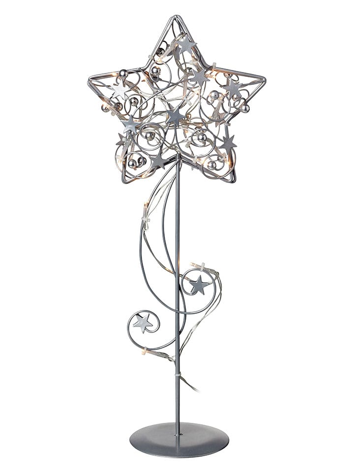 Marksljöd Dekoracja LED "Hagaberg" w kolorze srebrnym - wys. 45 cm rozmiar: onesize