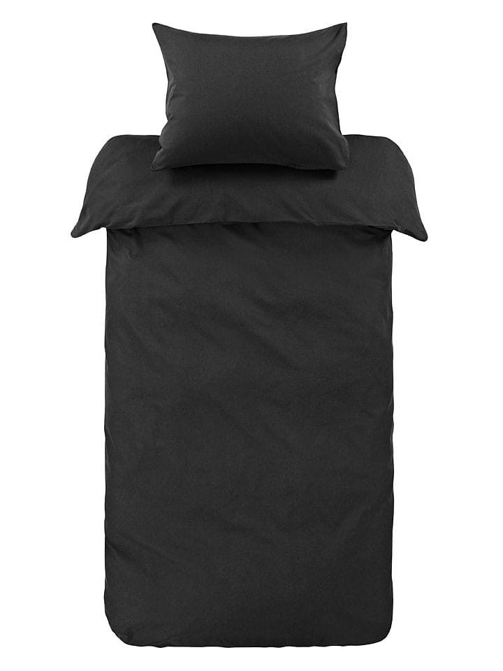 Jotex Komplet pościeli "Zack" w kolorze czarnym rozmiar: 150x210 cm