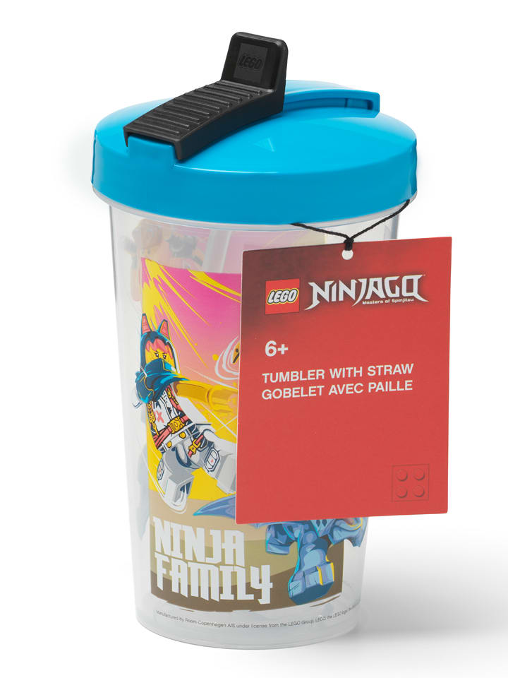 LEGO Kubek "Ninjago" w kolorze błękitno-jasnoróżowo-żółtym - 500 ml rozmiar: onesize