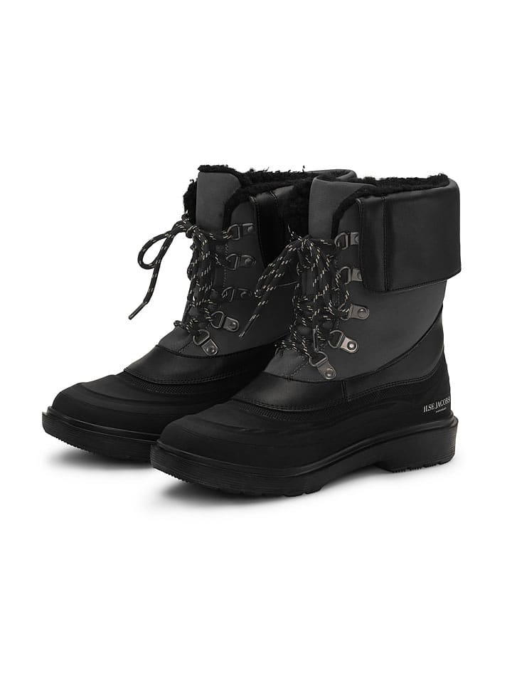 Ilse Jacobsen Skórzane botki zimowe w kolorze czarnym rozmiar: 41