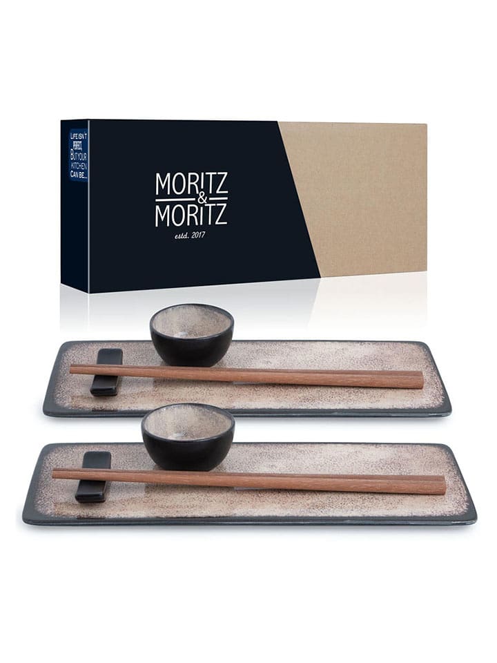 Moritz & Moritz 10-częściowy zestaw "Vida" w kolorze beżowym do sushi rozmiar: onesize