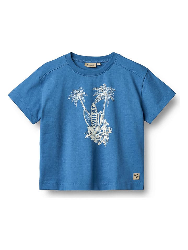 Wheat Koszulka "Lauge" w kolorze niebieskim rozmiar: 116