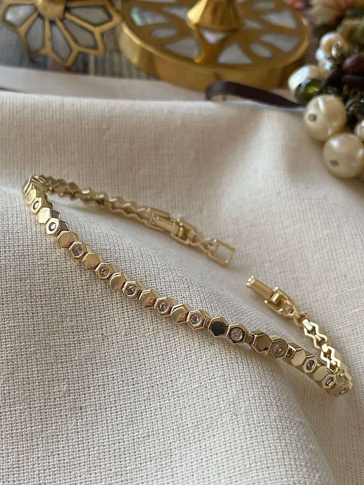 Luseera Pozłacana bransoletka z cyrkoniami rozmiar: onesize