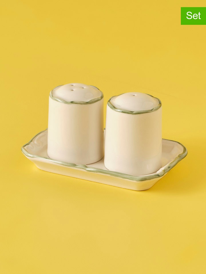 BELLA MAISON 3-częściowy zestaw przyprawników "Julia" w kolorze biało-beżowym rozmiar: onesize