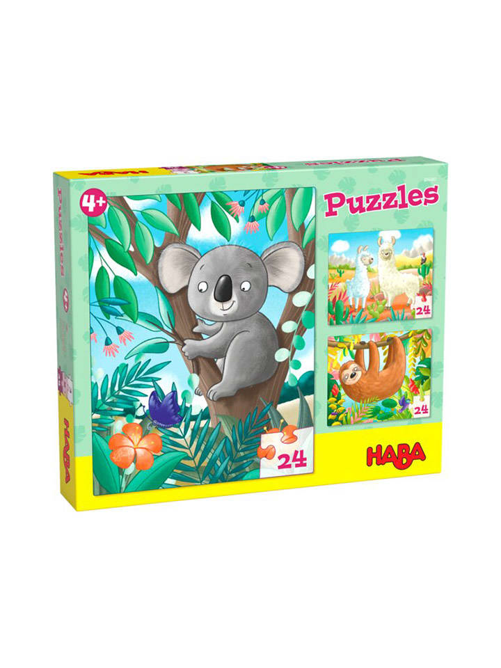 Haba 24-częściowe puzzle (3 szt.) "Koala, Sloth" - 4+ rozmiar: onesize
