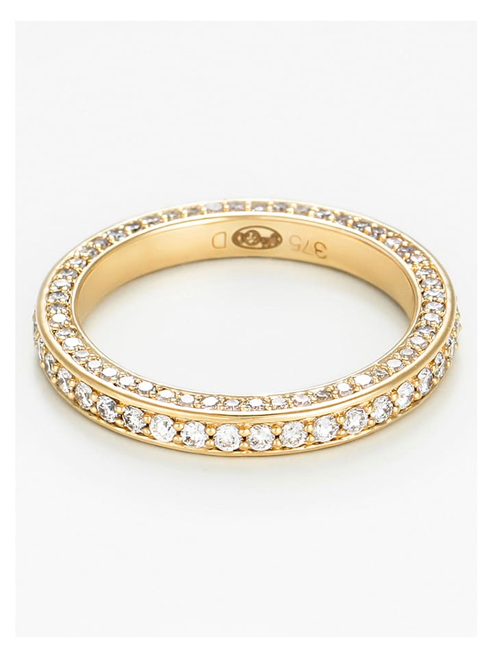 DIAMANTA Złoty pierścionek "Alliance Tris" z diamentami rozmiar: 54