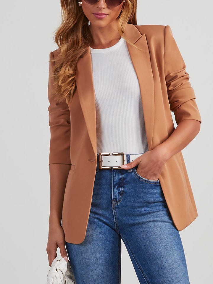 Milan Kiss Blezer w kolorze jasnobrązowym rozmiar: S