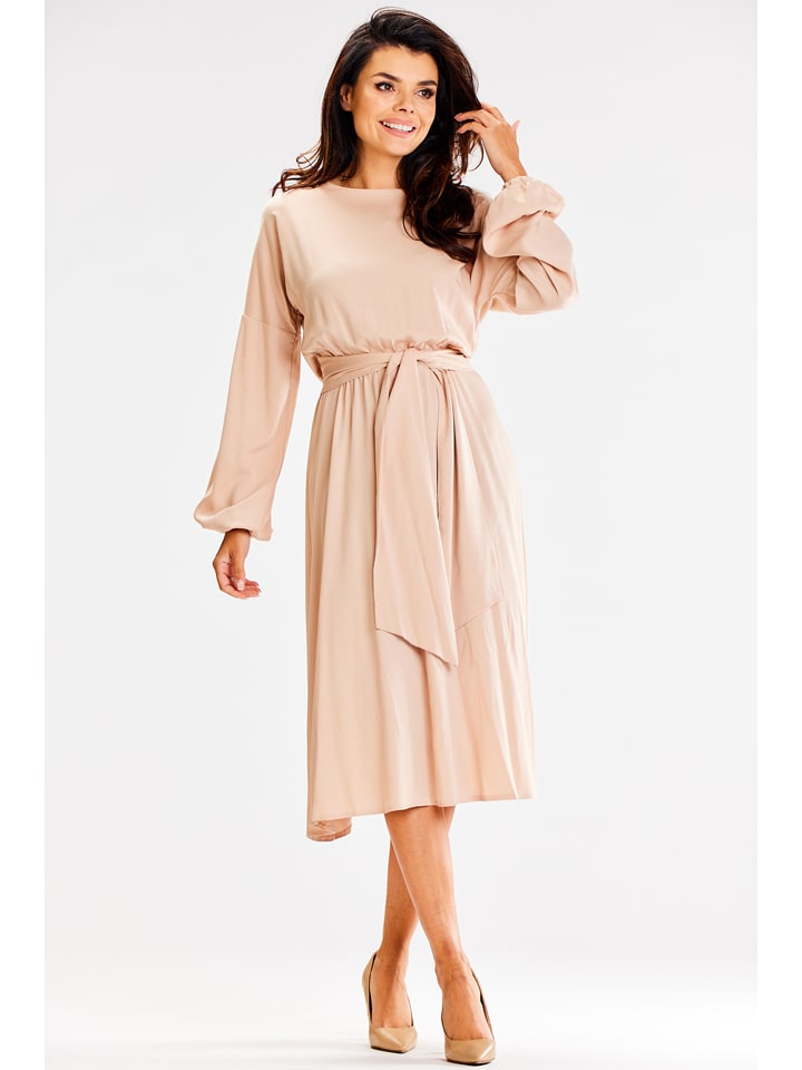 Awama Sukienka w kolorze beżowym rozmiar: M