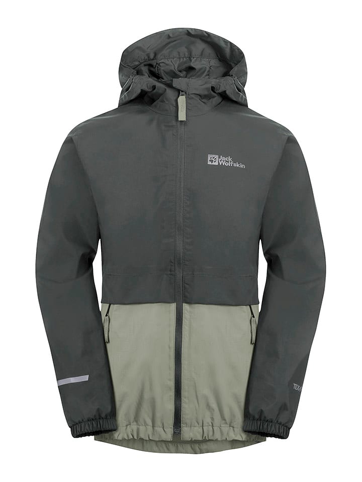 Jack Wolfskin Kurtka przeciwdeszczowa "Rainy Days" w kolorze zielonym rozmiar: 104
