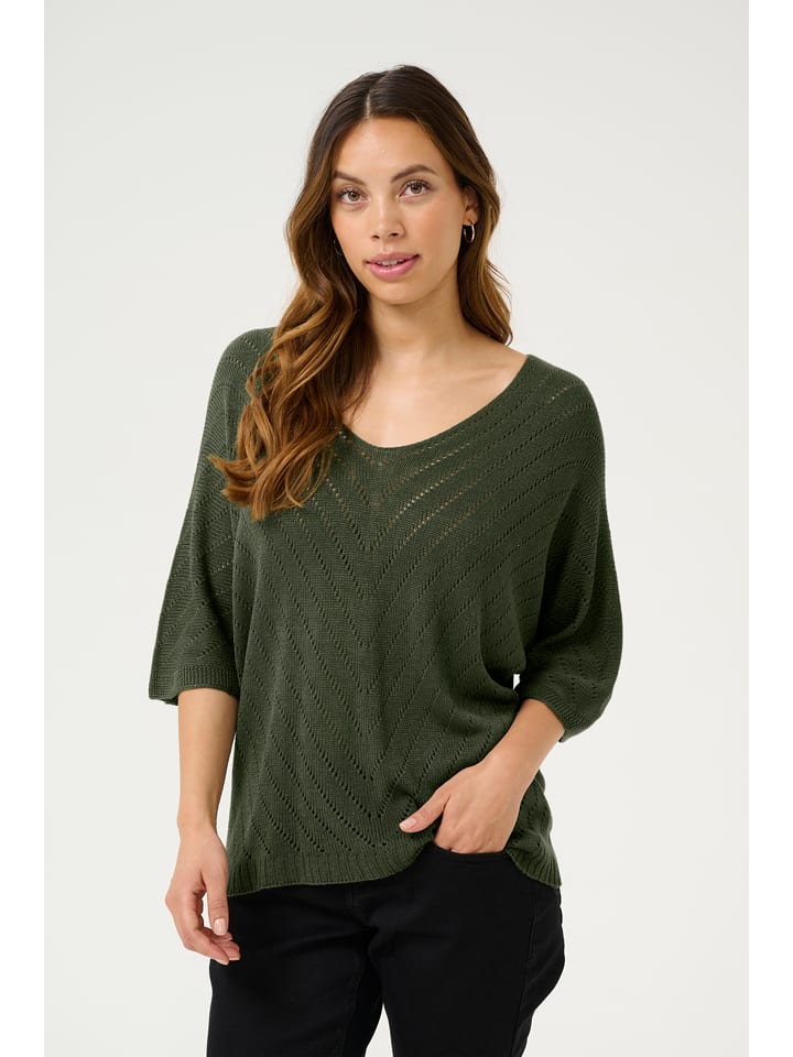 Cream Sweter w kolorze ciemnozielonym rozmiar: L/XL