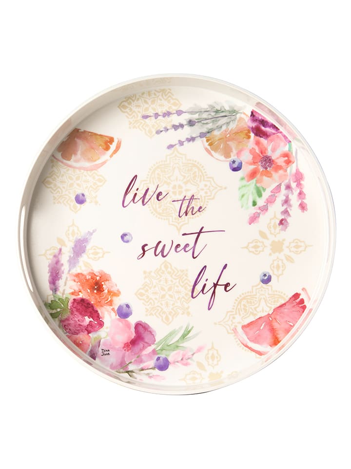 IHR Taca "Lété" w kolorze kremowo-różowym - wys. 4,5 x Ø 35,5 cm rozmiar: onesize