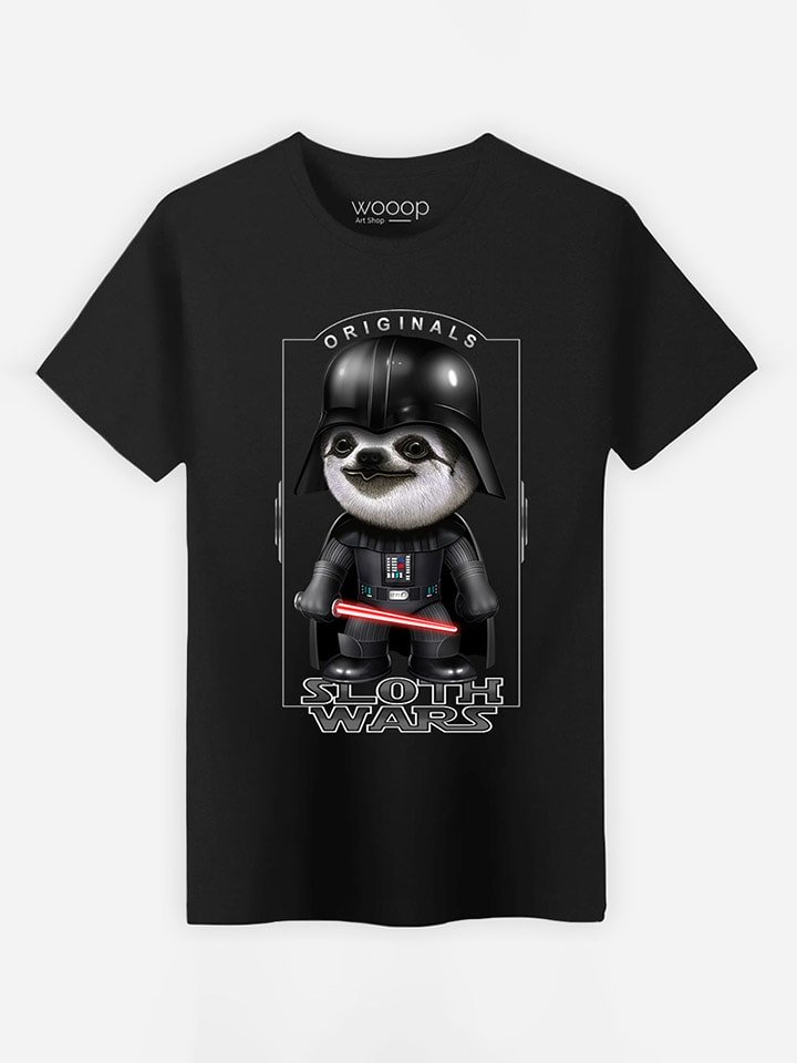 WOOOP Koszulka "Sloth Wars" w kolorze czarnym rozmiar: XL