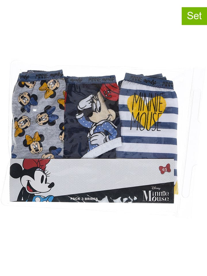 Disney Minnie Mouse Majtki (3 pary) "Minnie" ze wzorem rozmiar: 104/110