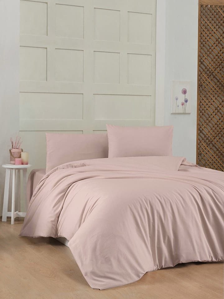 Elizabed Komplet pościeli renforcé w kolorze jasnoróżowym rozmiar: 155x220 cm