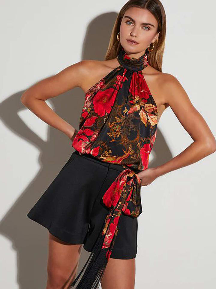 LA Angels Top w kolorze czarno-czerwonym rozmiar: L