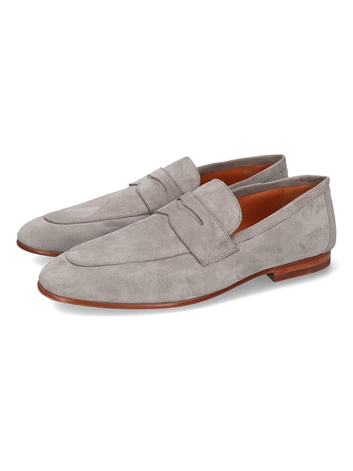 MELVIN & HAMILTON Skórzane mokasyny "Alonzo 1" w kolorze szarym rozmiar: 43