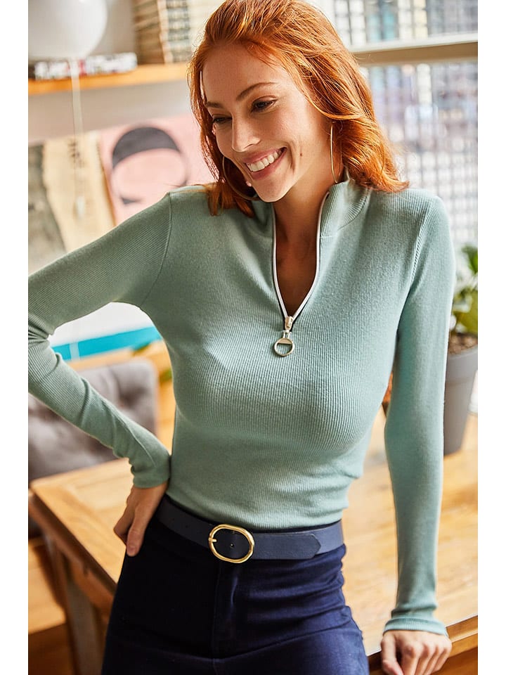 Olalook Koszulka w kolorze jasnozielonym rozmiar: S