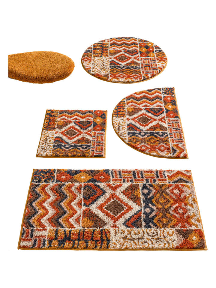 heine home Dywanik łazienkowy w kolorze jasnobrązowym ze wzorem rozmiar: 80x150 cm