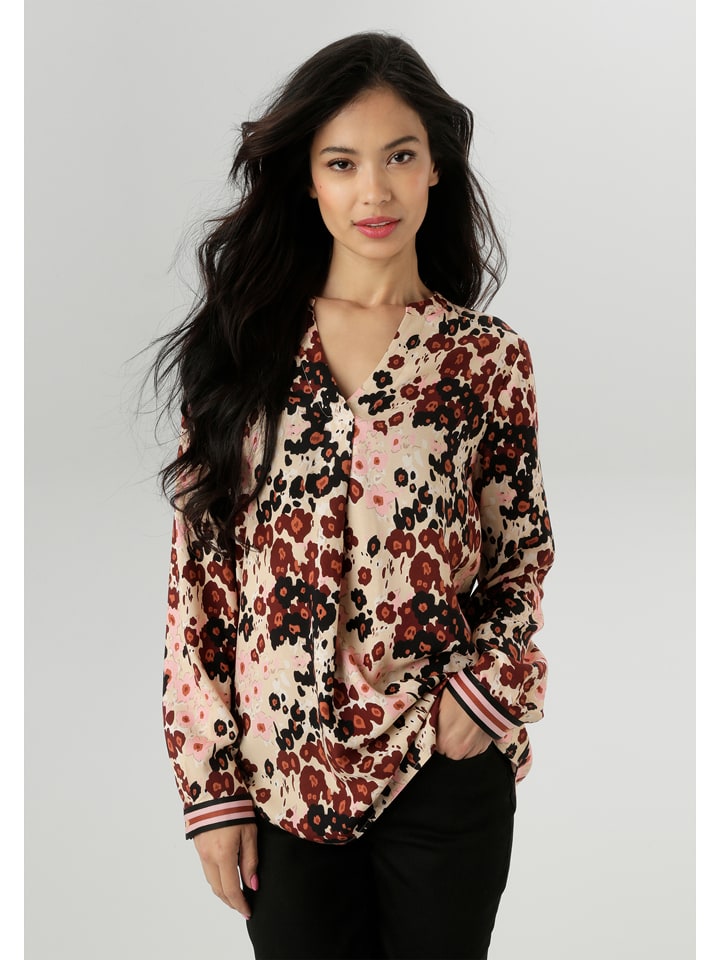 Aniston Bluzka w kolorze beżowo-brązowo-czarnym rozmiar: 44